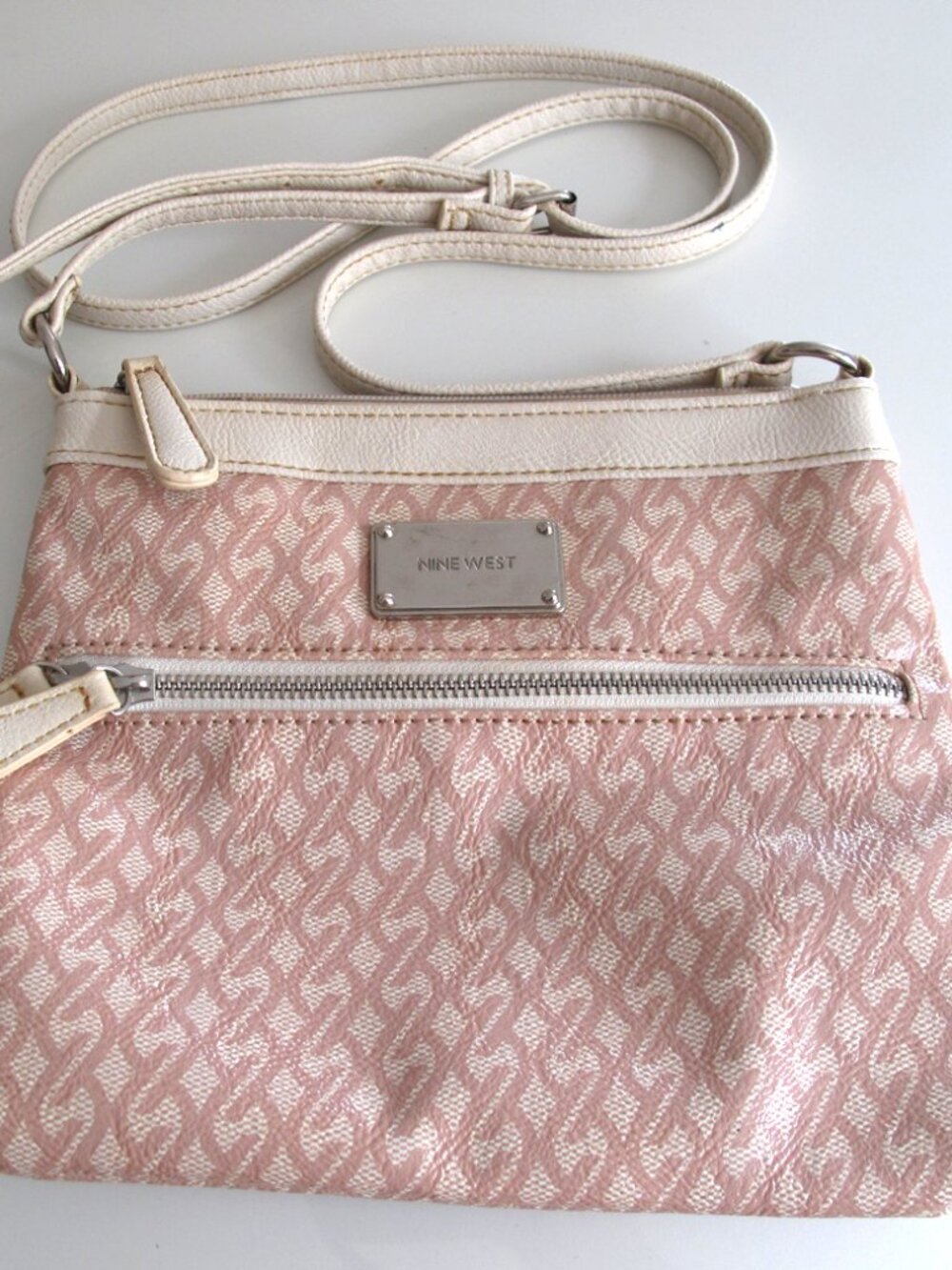NINE WEST Crossbody BAG Cream/Salmon PURSE